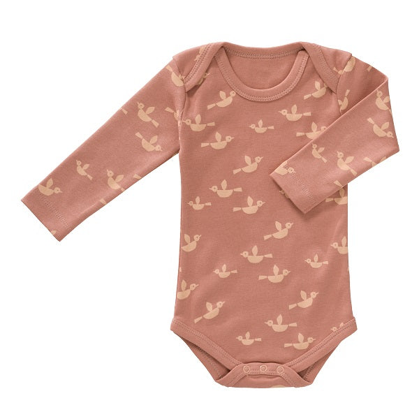 Body manica lunga Fresk baby Passerotto Rosa, cotone bio