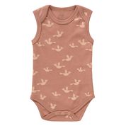 Body senza manica Fresk baby Passerotto Rosa in cotone bio
