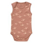 Body senza manica Fresk baby Passerotto Rosa in cotone bio