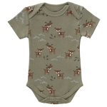 Body mezza manica Fresk Baby Deer Olive, cotone bio