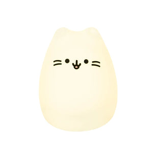 
                
                    Carica l&amp;#39;immagine nella Galleria, Luce a led notturna in silicone MINI, InnoGIO. Lampada a forma di gattino in silicone bianco con occhi, musetto e baffi neri.
                
            