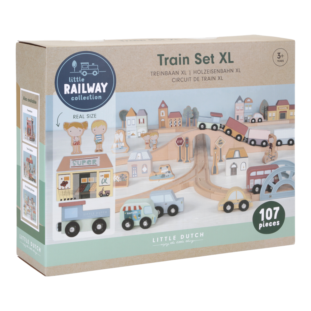 Train XL set, Pista Treno ferroviario, Railway Collection, Little Dutch
