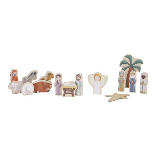 Christmas Manger, Presepe, Little Dutch. Vista dei personaggi del Presepe