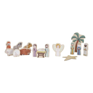 Christmas Manger, Presepe, Little Dutch. Vista dei personaggi del Presepe