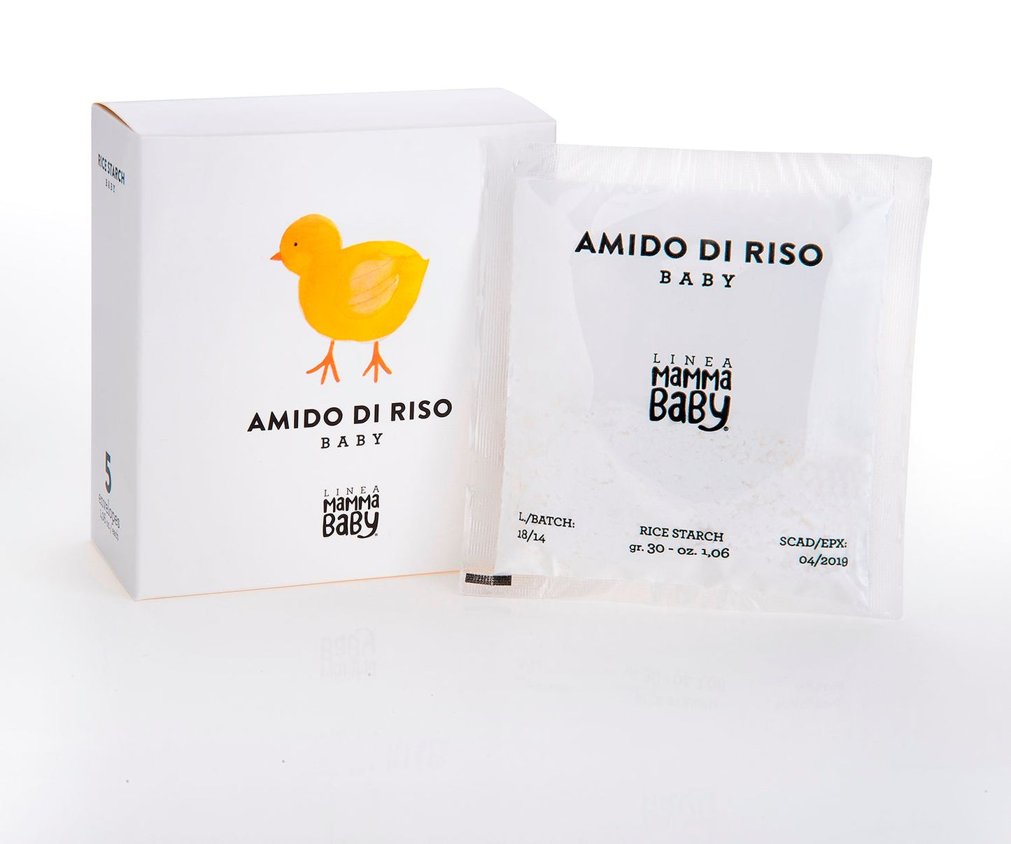 Confezione con un pulcino disegnato