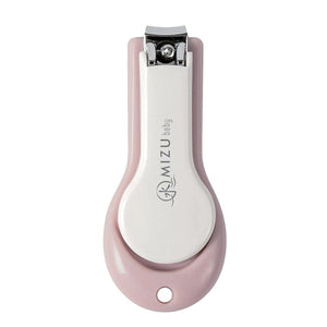 MAMI-Manicure set, Mizu Baby. Vista del tagliaunghie rosa dalla forma ergonomica