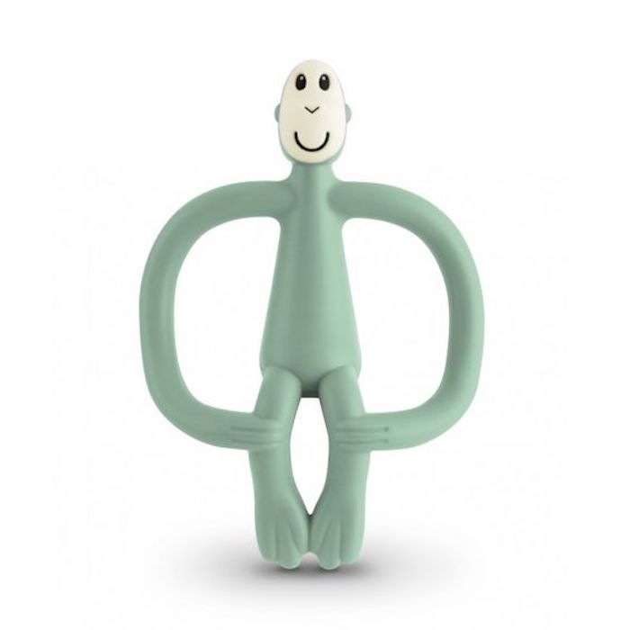 Scimmietta gioco per la dentizione, MatchStick Monkey. Modello color salvia