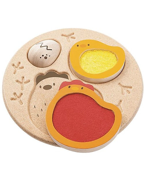 Puzzle in legno Gallina e Pulcino, 'Chicken Puzzle', Plan Toys