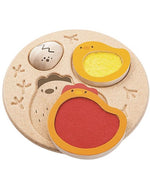 Puzzle in legno Gallina e Pulcino, 'Chicken Puzzle', Plan Toys