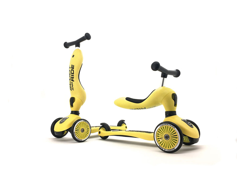 Monopattino e Triciclo 2in1 colore Giallo Lemon, Scoot and Ride