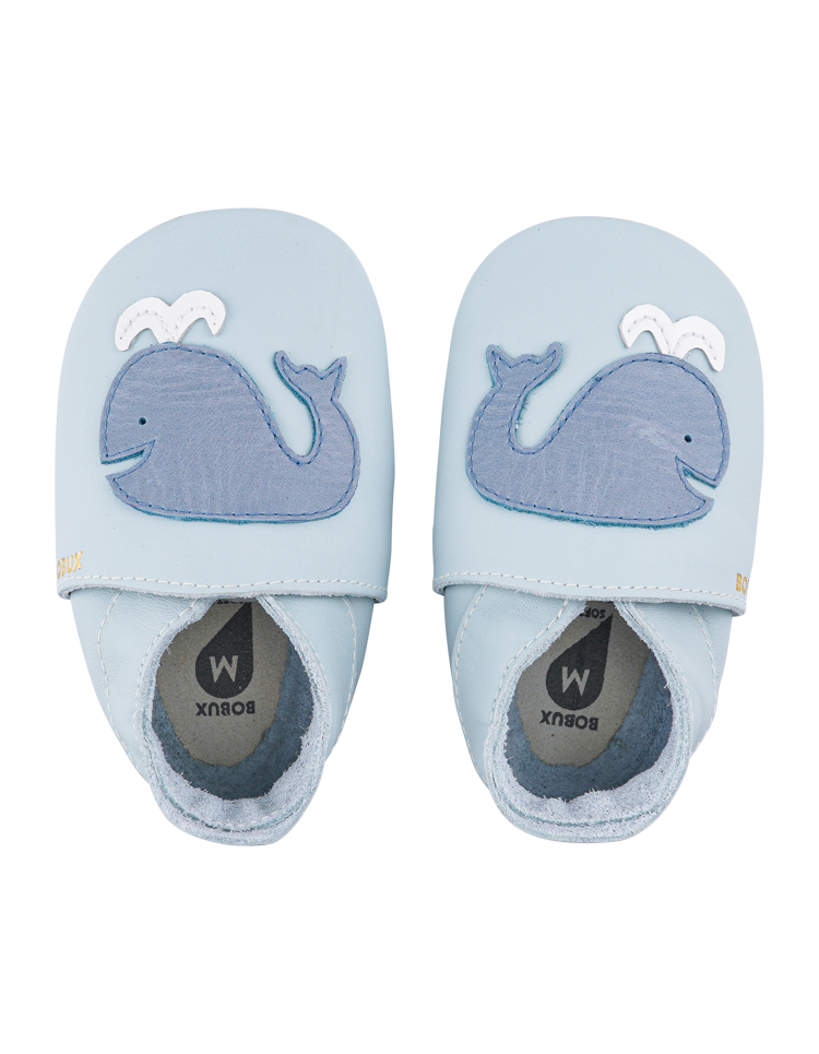 Bobux babbucce Soft Sole Moby-Balena sky grey