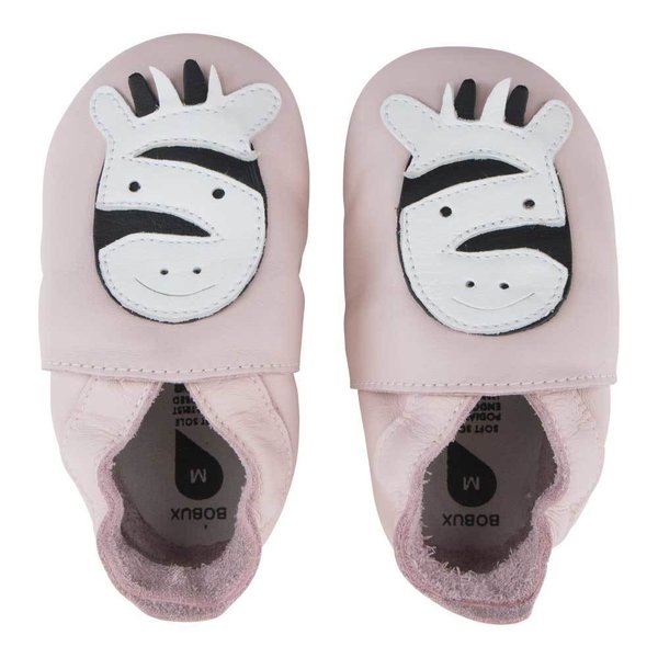 babbucce rosa con faccia della zebra bianca e nera