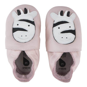 babbucce rosa con faccia della zebra bianca e nera
