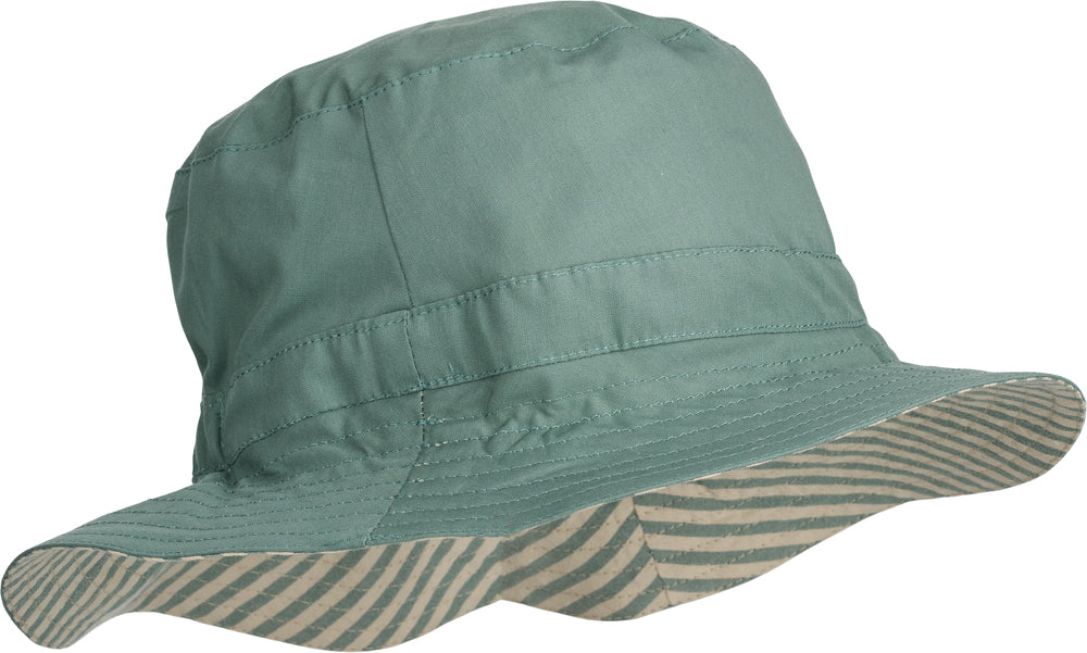 cappello in cotone organico reversibile colore verde menta