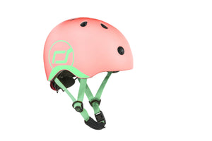 casco colore pesca con stringhe  e inserti verdi