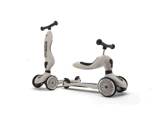 Monopattino e Triciclo 2in1 colore Ash(cenere), Scoot and Ride