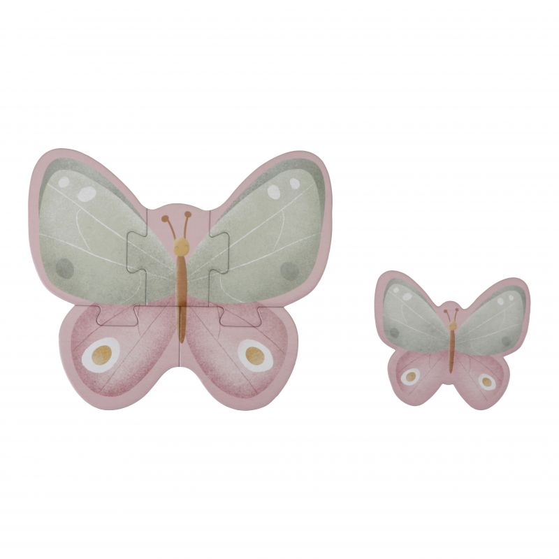 Puzzle 6 in 1, fiori e farfalle, Little Dutch. Puzzle della farfalla composto da 5 pezzi