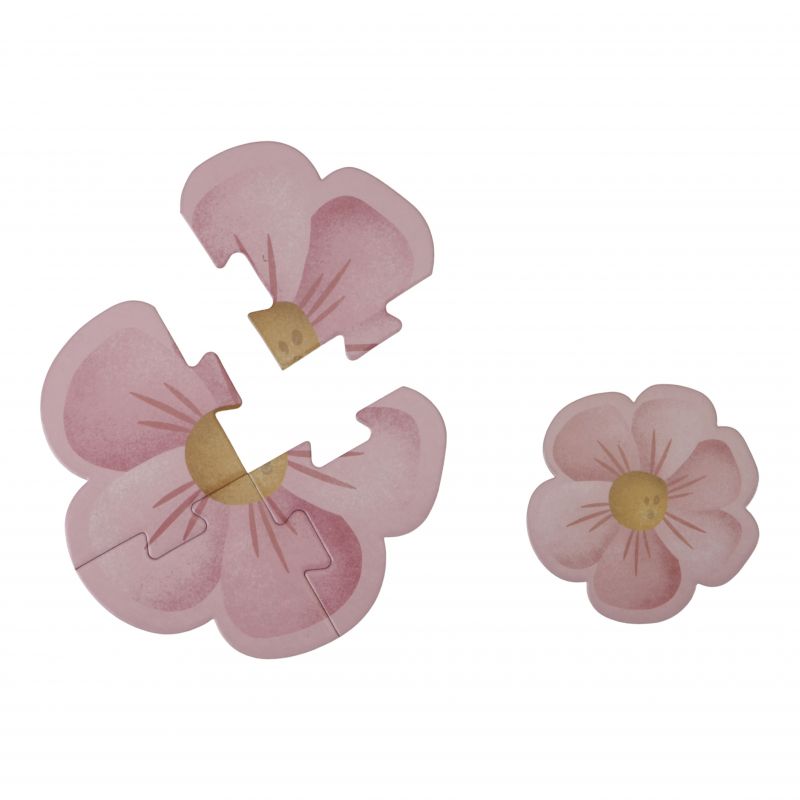 Puzzle 6 in 1, fiori e farfalle, Little Dutch. Puzzle del fiore scomposto