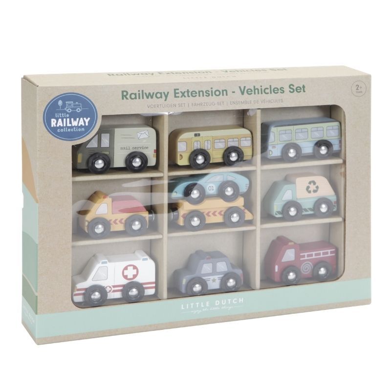 Railway Extension-Vehicles Set, Set veicoli Railway Collection, Little Dutch