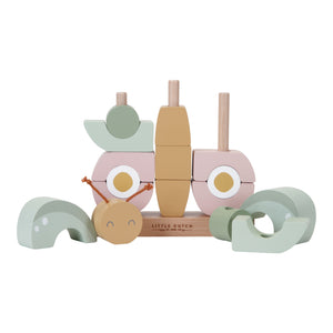 Stacker Butterfly, gioco impilabile a tema farfalla in legno, Little Dutch. Gioco scomposto.