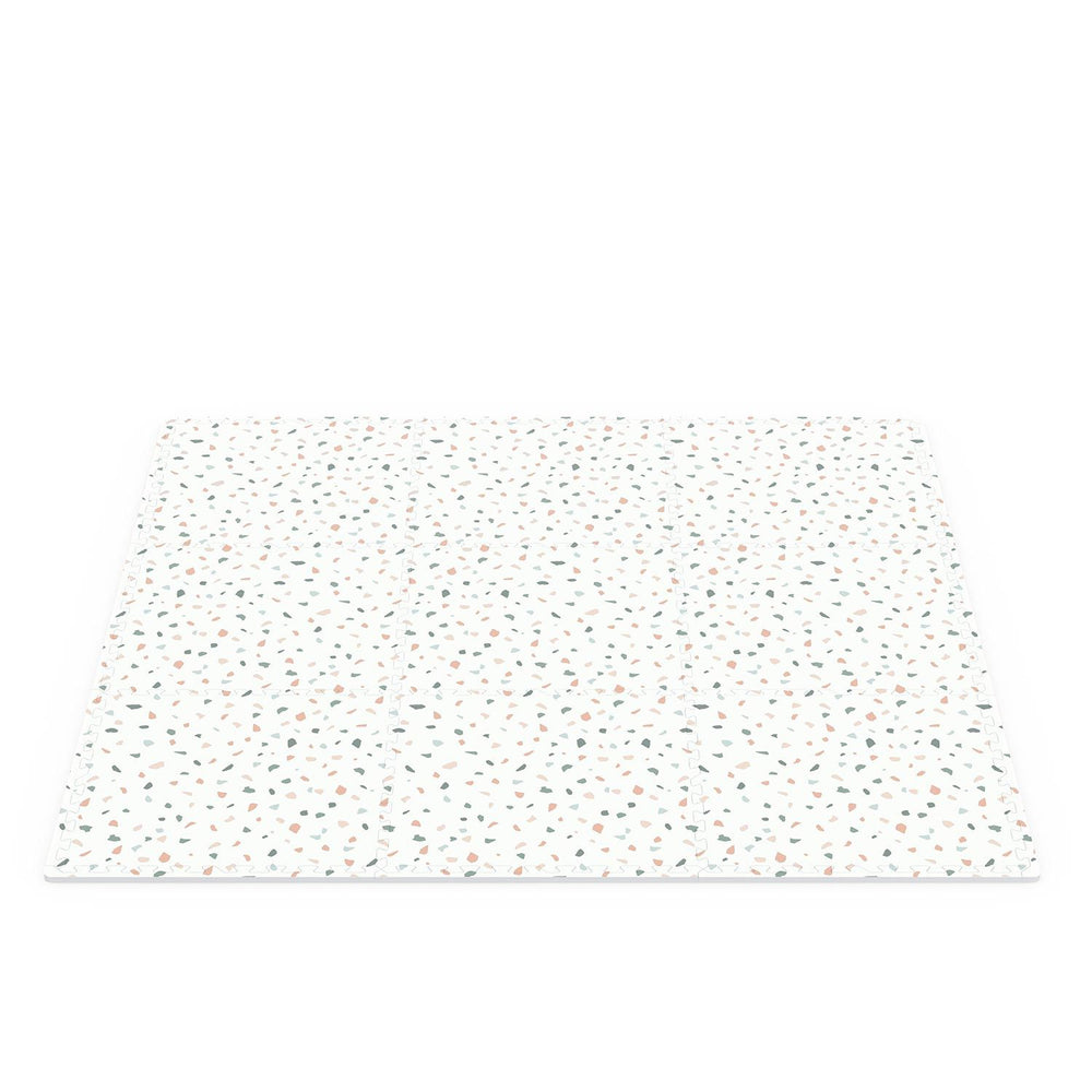 vista d'insieme del tappeto lato coriandoli colorati