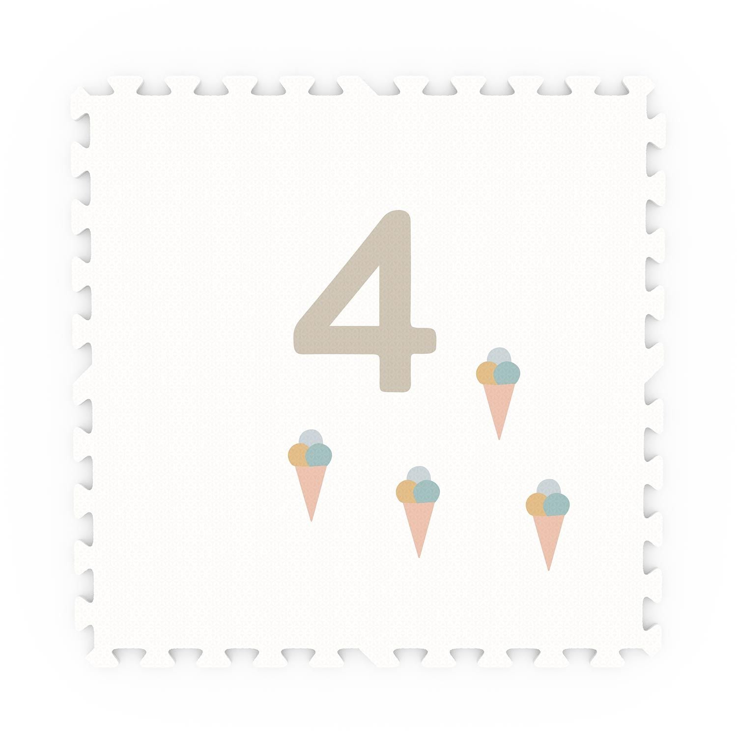 particolare del riquadro numero 4 con 4 gelati colorati